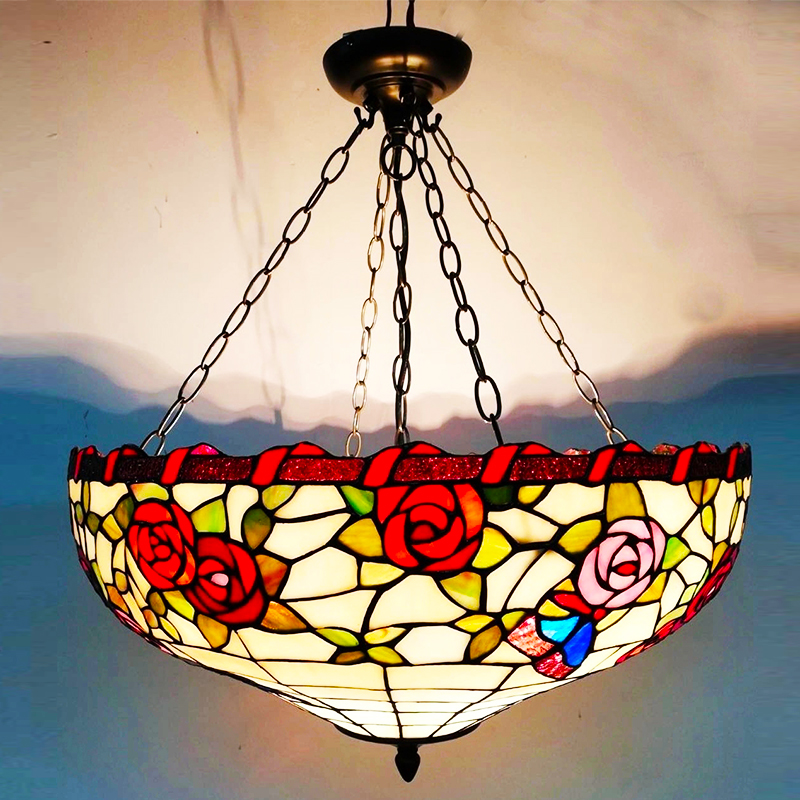 โคมไฟสเตนกลาส #Stained Glass #Tiffany Lamp Roses